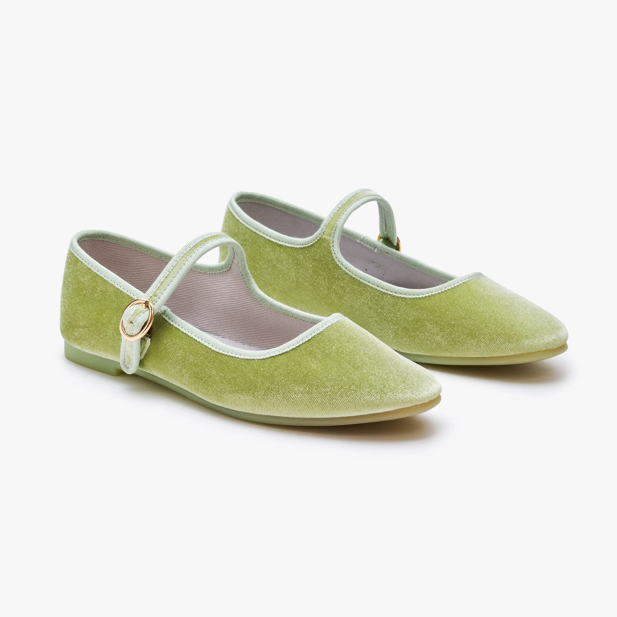 Belle Mary Jane - Lime Velvet - Image 2
