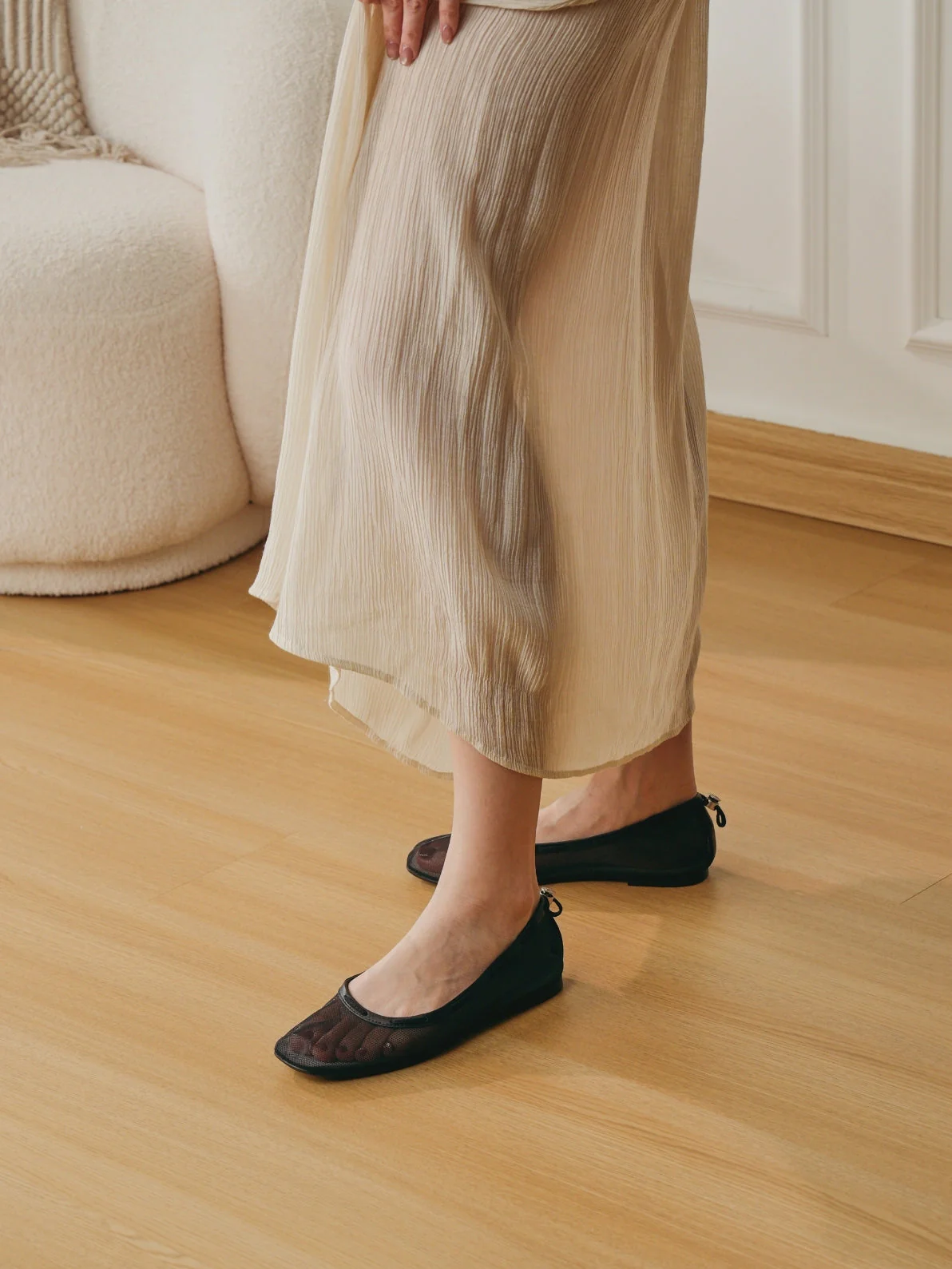 Glove Flats - Black Mesh - Image 5