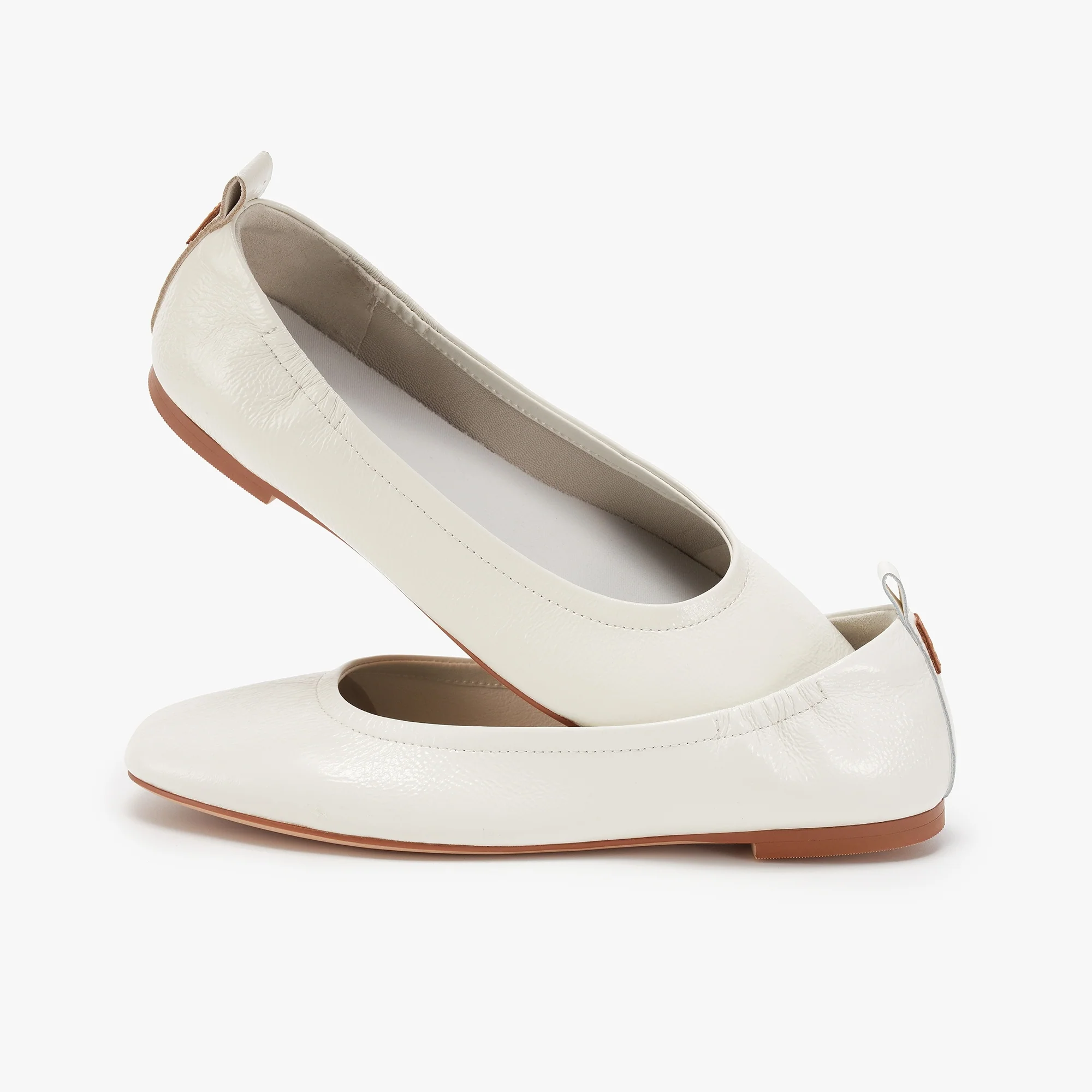 Glove Flats - Cream Patent - Image 3